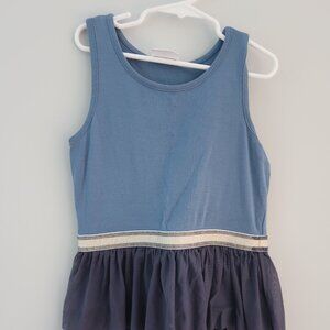 Hanna Andersson blue tulle ruffle dress